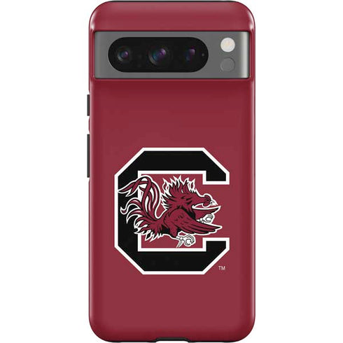 University of South Carolina Gamecocks Logo Red Google Pixel 8 Pro Impact Case